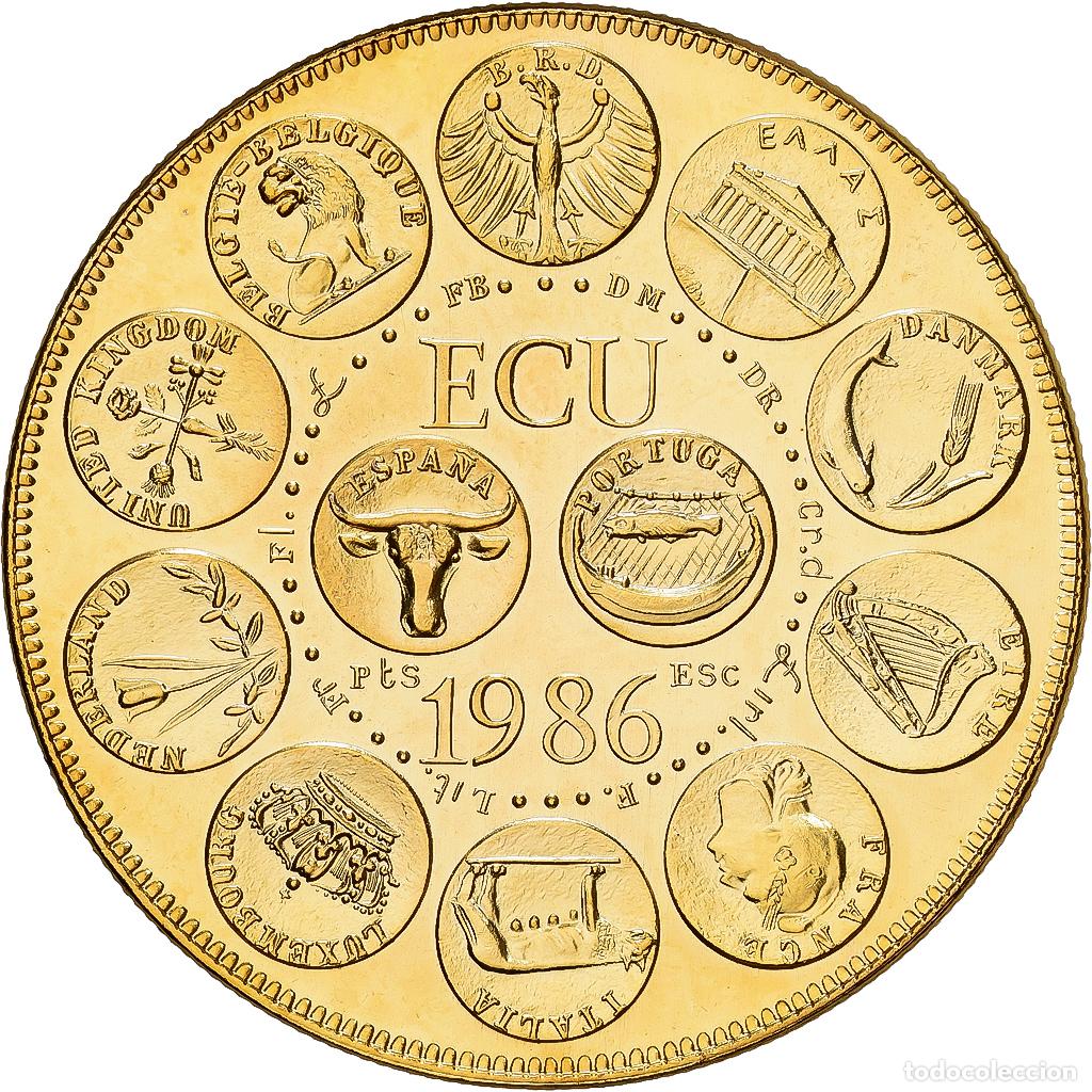 Medallas hist&oacute;ricas: [#1529783] Francia, medalla, Ecu Europa, Marianne, 1986, MDP, Cobre - n&iacute;quel dorado