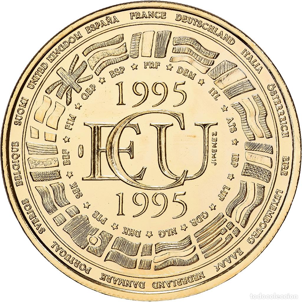Medallas hist&oacute;ricas: [#1529798] Francia, medalla, Ecu Europa, 1995, MDP, Cobre - n&iacute;quel dorado, Jimenez, FDC