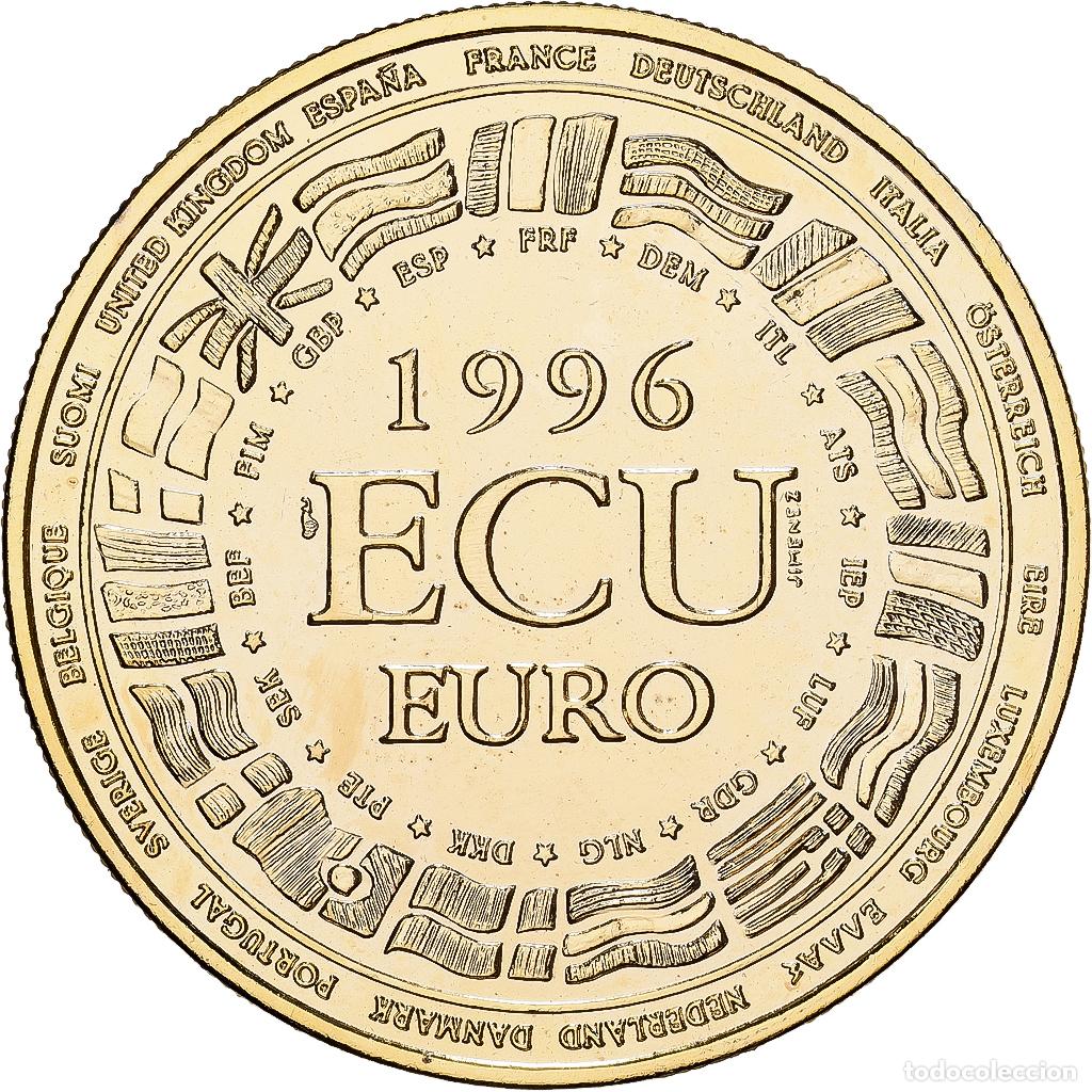Medallas hist&oacute;ricas: [#1529797] Francia, medalla, Ecu Europa, 1996, MDP, Cobre - n&iacute;quel dorado, Jimenez, FDC