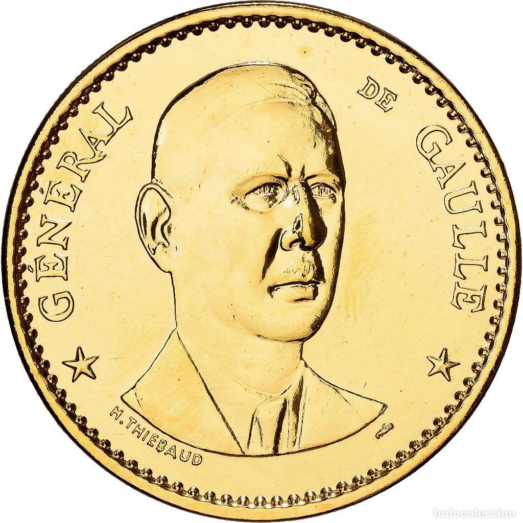 Medallas hist&oacute;ricas: [#1529807] Francia, medalla, G&eacute;n&eacute;ral de Gaulle, Pr&eacute;sident de la R&eacute;publique, Cobre -