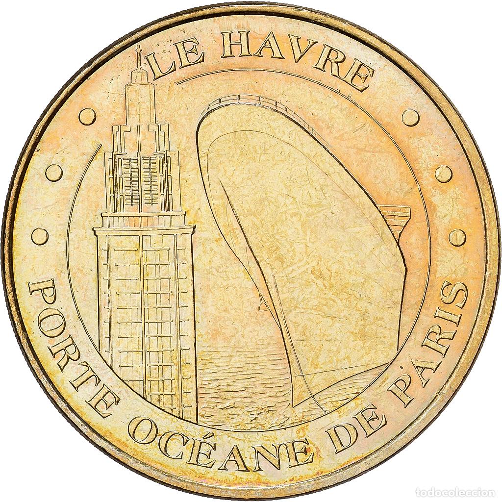 Medallas hist&oacute;ricas: [#1529826] Francia, zeton, Le Havre, Porte Oc&eacute;ane, 2009, Aluminio y cupron&iacute;quel, MDP, SC