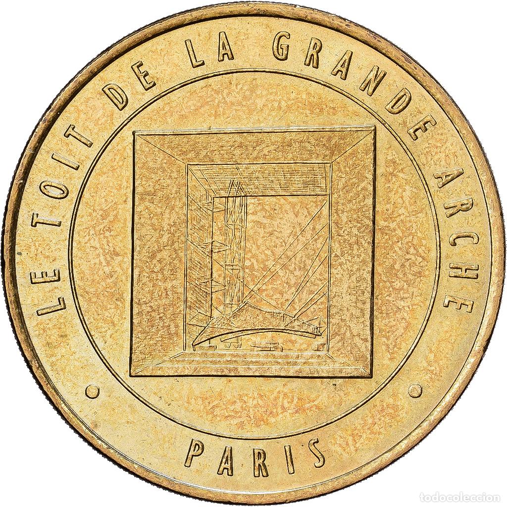 Medallas hist&oacute;ricas: [#1529828] Francia, Tourist token, La D&eacute;fense - L e toit de la Grande Arche, 2001, MDP