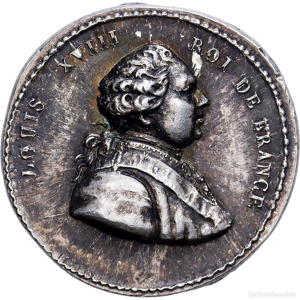 Medallas hist&oacute;ricas: [#1529839] Francia, Quinaire, Louis XVIII, Plata, MBC+