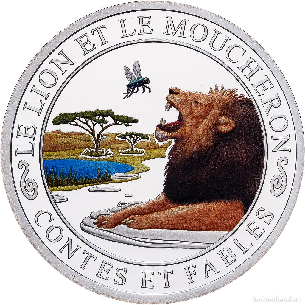 Medallas hist&oacute;ricas: [#1529937] Francia, medalla, Contes et Fables, Le Lion et le Moucheron, Plata, SC+