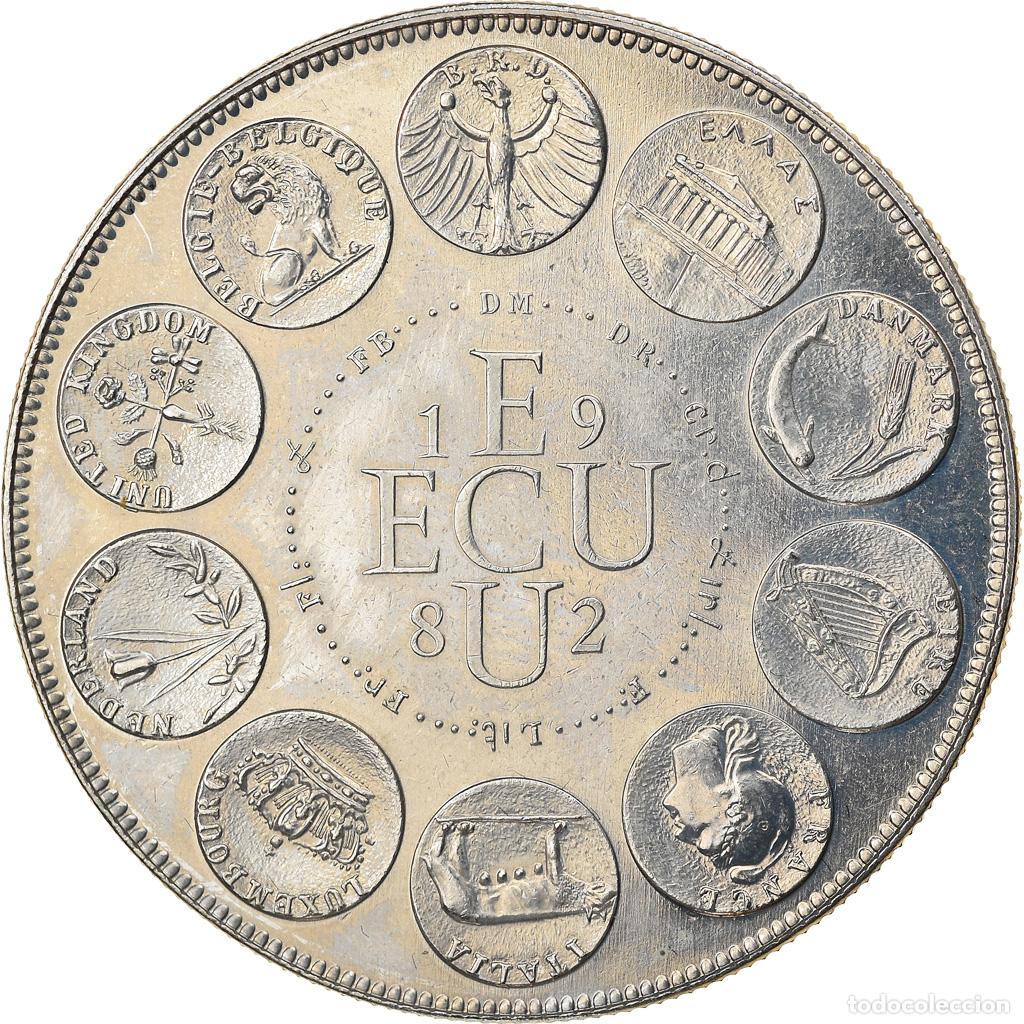 Medallas hist&oacute;ricas: [#9200] Francia, medalla, Ecu Europa, Europe Assise, Politics, Society, War, 1982