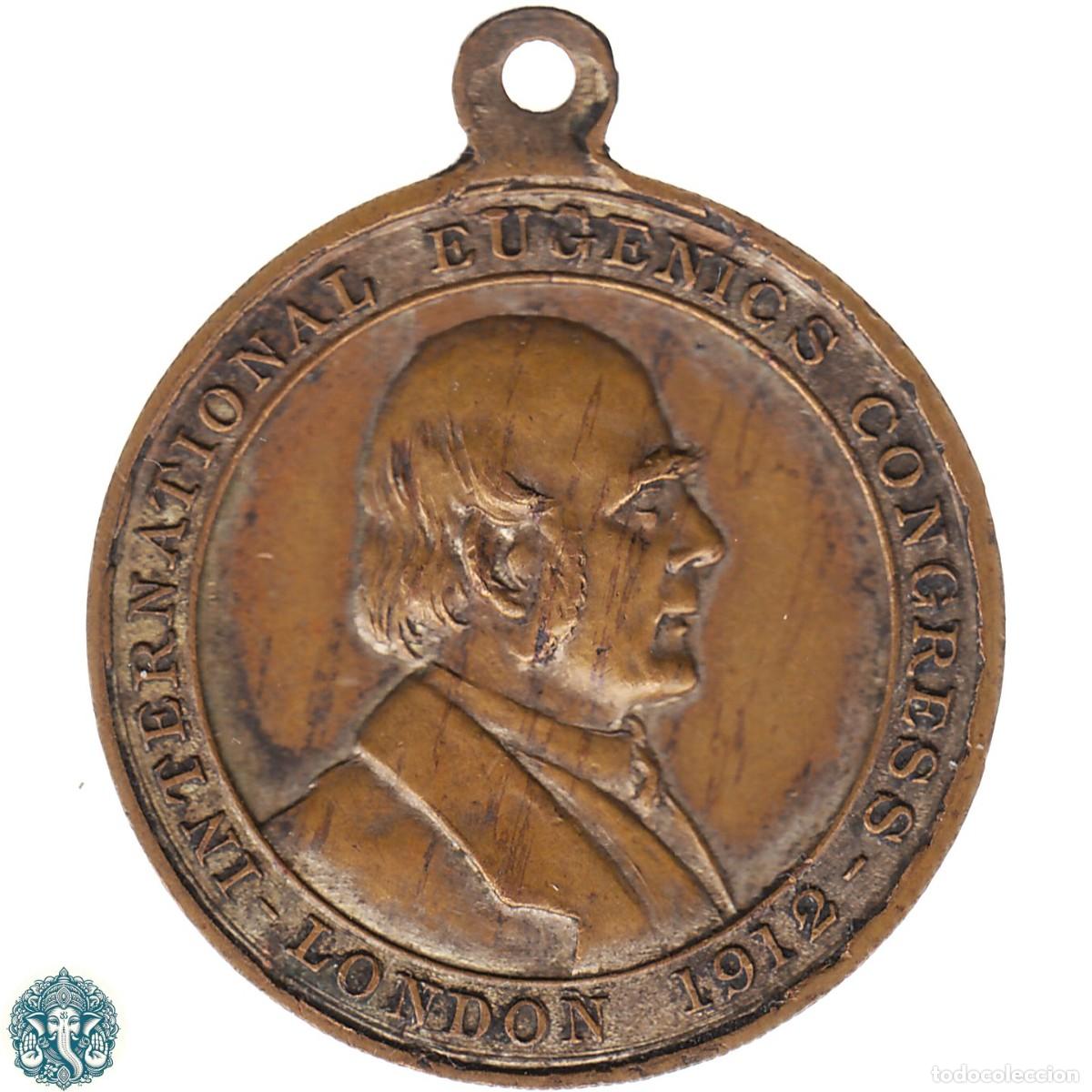 Medallas hist&oacute;ricas: LONDRES Medalla Primer Congreso Internacional de Eugenesia 1912 - Sir Francis Galton REINO UNIDO