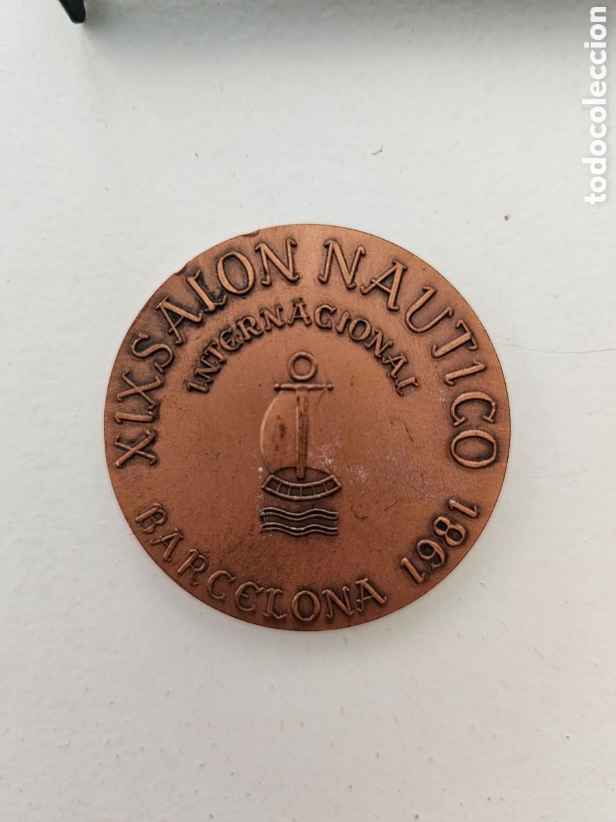 Medallas hist&oacute;ricas: Medalla de cobre del Sal&oacute;n N&aacute;utico de Barcelona XIX 1981 Vapor General Armero 1853 1er buque h&eacute;lice