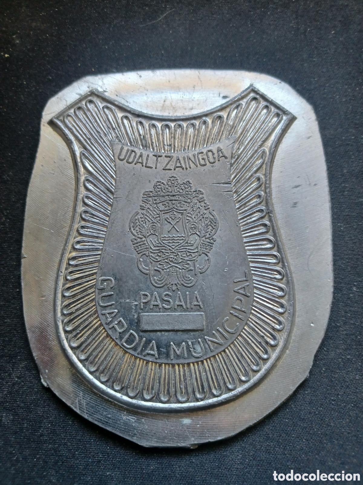 Medallas hist&oacute;ricas: INCREIBLE TROQUEL PLACA POLICIA MUNICIPAL PASAIA -GIPUZKOA-