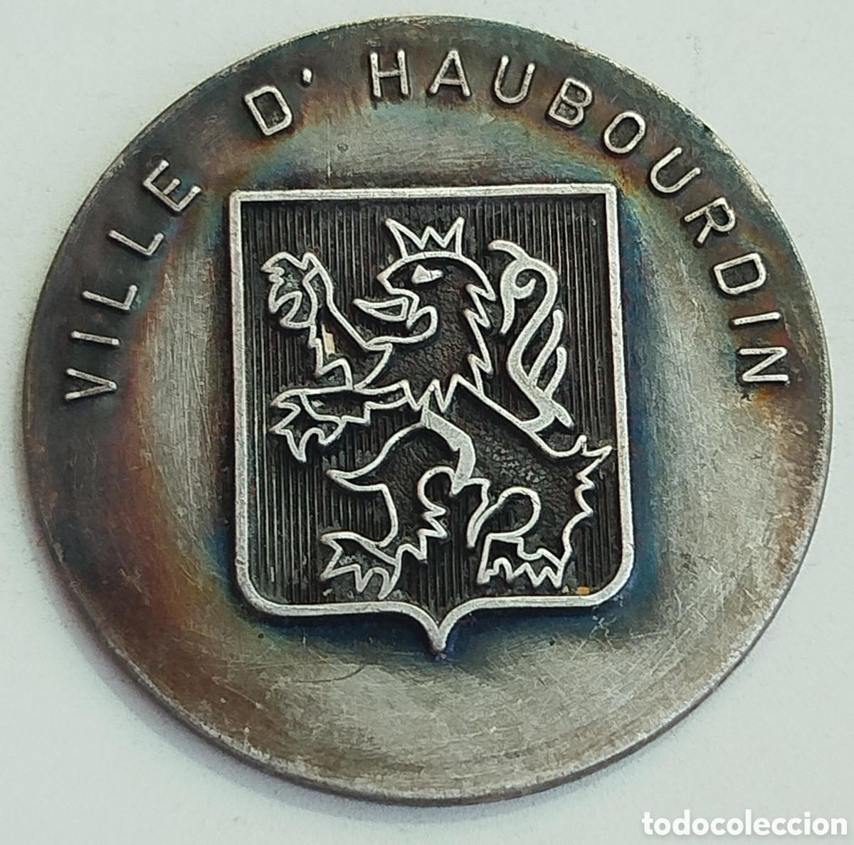 Medallas hist&oacute;ricas: Medalla Francia Ville D Haubourdin - Escudo Le&oacute;n Rampante