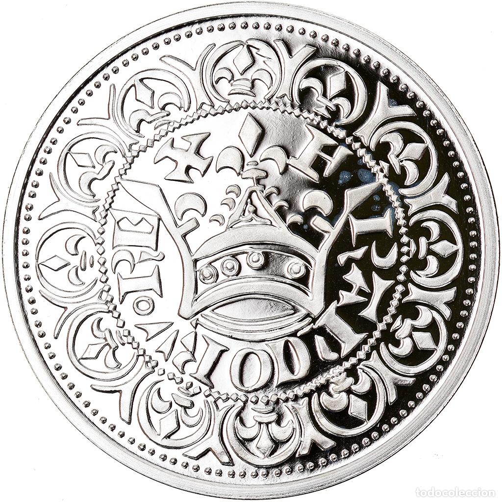 Medallas hist&oacute;ricas: [#4913] Francia, medalla, Reproduction du Gros Blanc &agrave; la Couronne, Jean II Le Bon