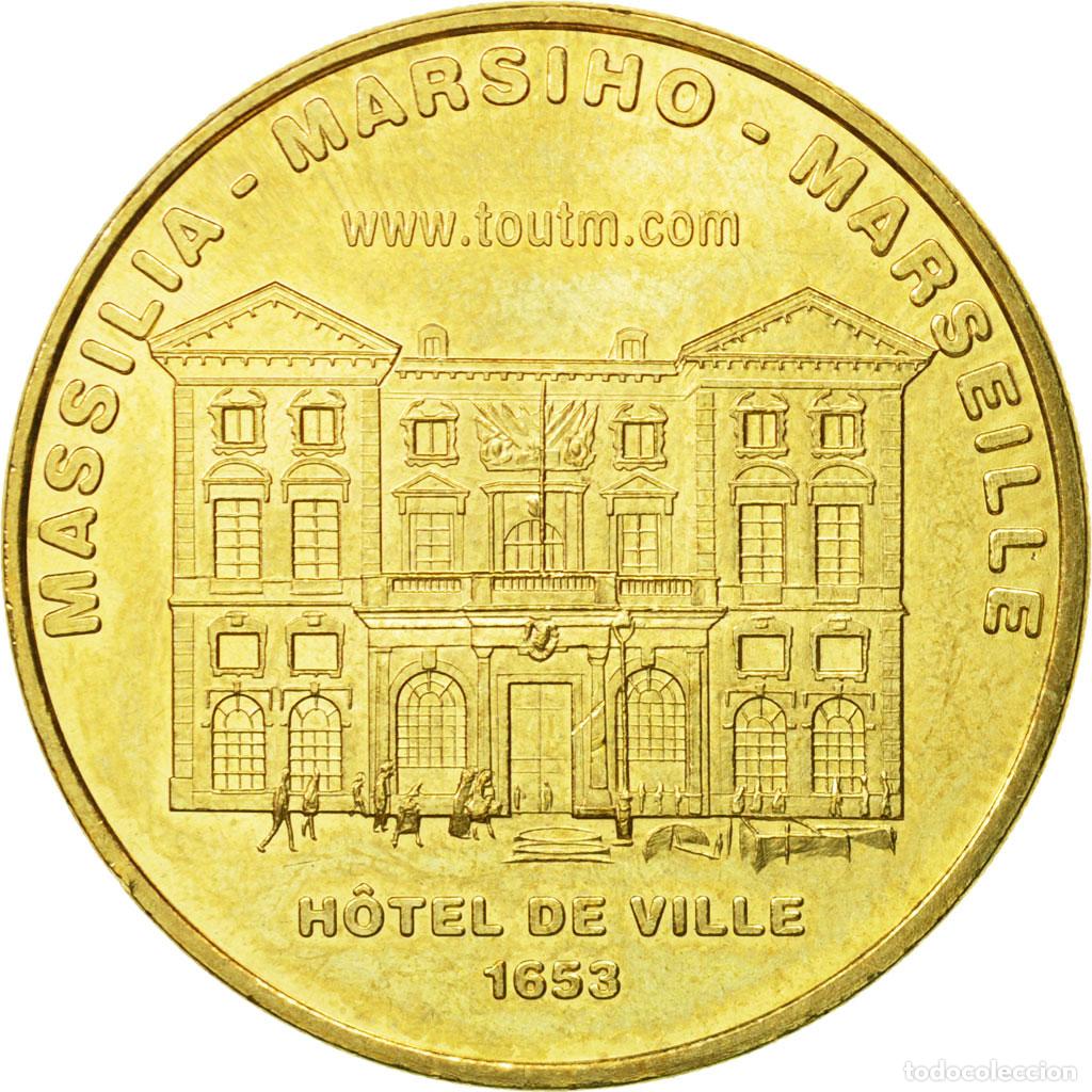 Medallas hist&oacute;ricas: [#525144] Francia, Token, Jet&oacute;n tur&iacute;stico, Marseille - Hotel de Ville, 2008, MDP, MBC
