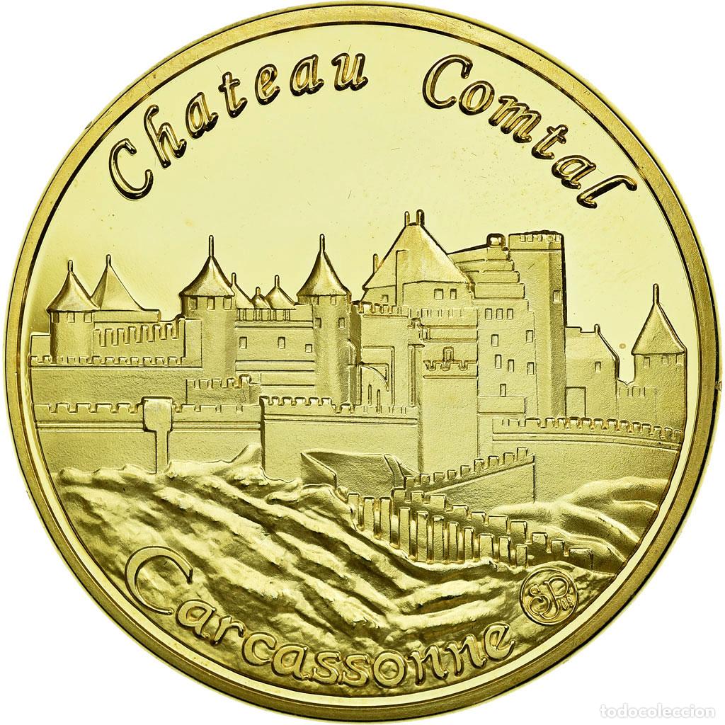 Medallas hist&oacute;ricas: [#688237] Francia, Token, Jet&oacute;n tur&iacute;stico, 11/ Ch&acirc;teau Comtal - Carcassonne, Souvenirs