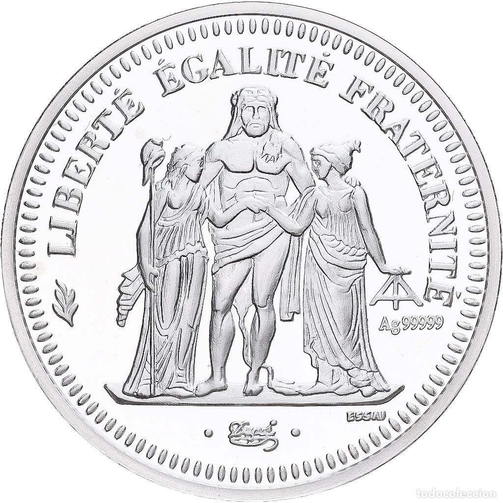 Medallas hist&oacute;ricas: [#1214004] Francia, medalla, Reproduction de la 20 Francs Hercule 1973, Plata, FDC