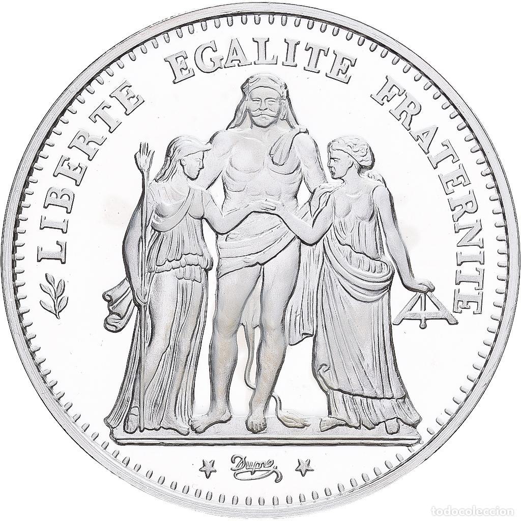 Medallas hist&oacute;ricas: [#1214006] Francia, medalla, Reproduction de la 5 Francs Cam&eacute;linat 1871, Plata, FDC