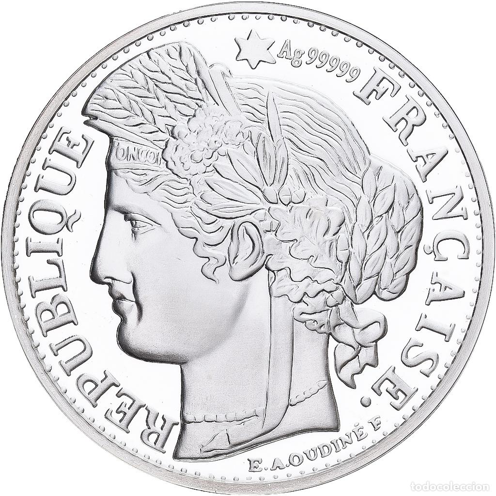 Medallas hist&oacute;ricas: [#1214010] Francia, medalla, Reproduction de la 50 Centimes C&eacute;r&egrave;s 1889, Plata, FDC