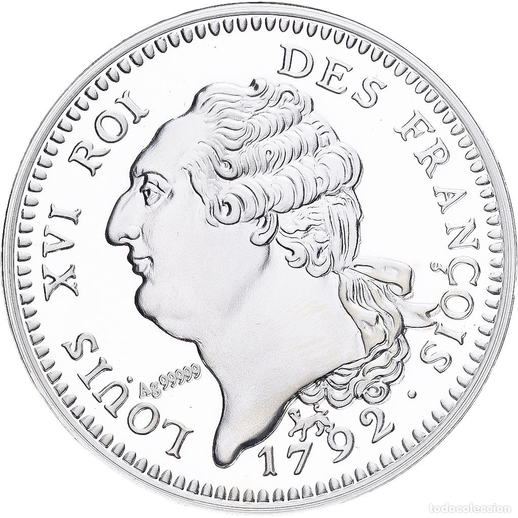 Medallas hist&oacute;ricas: [#1214017] Francia, medalla, Reproduction du Louis d'Or au G&eacute;nie 1792, Plata, FDC