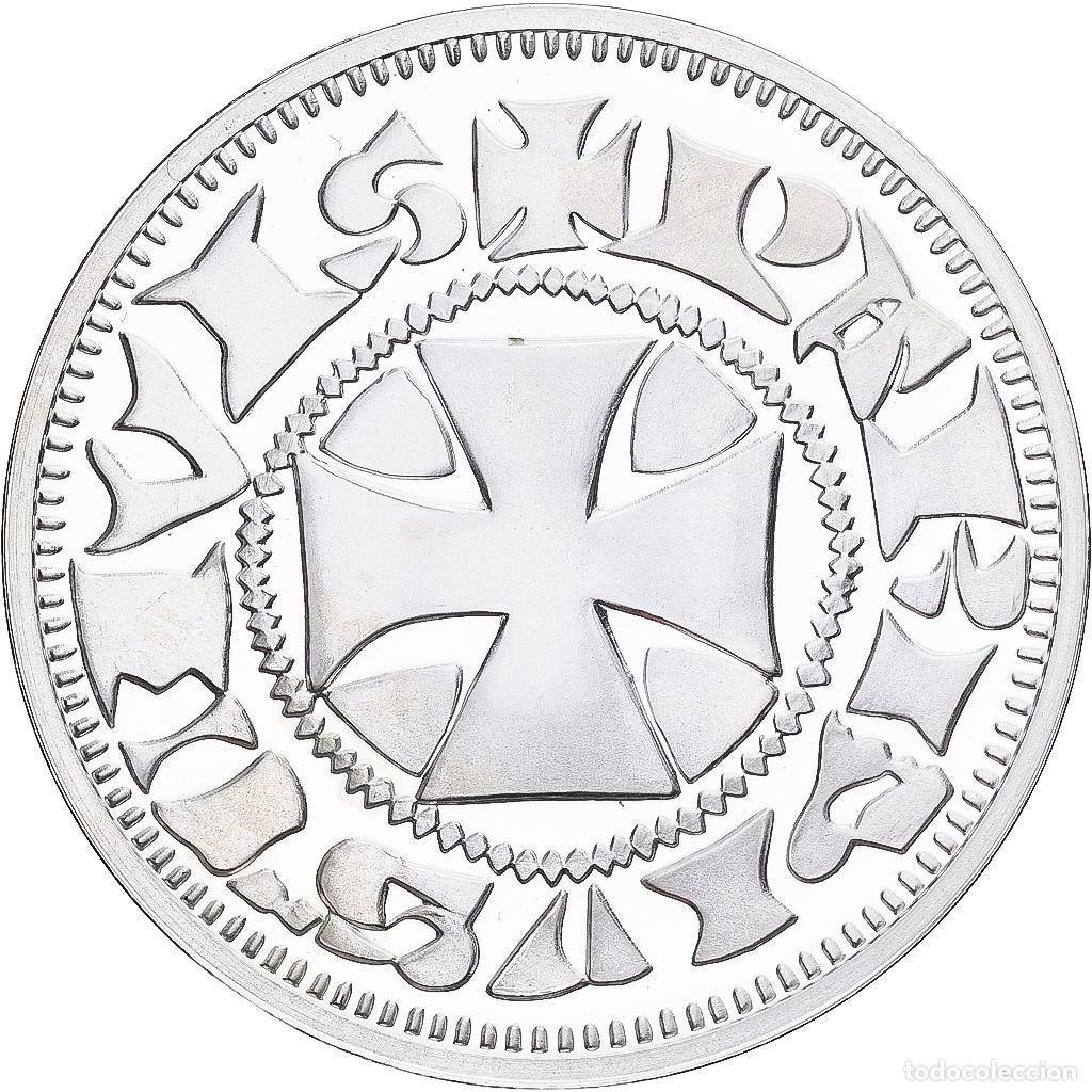 Medallas hist&oacute;ricas: [#1214021] Francia, medalla, Reproduction du Denier Parisis, Philippe Auguste, Plata, FDC