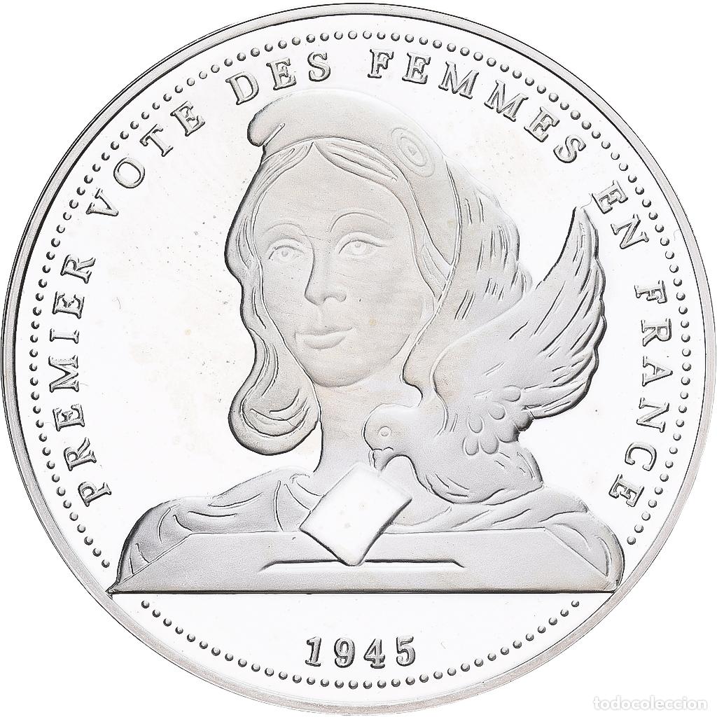 Medallas hist&oacute;ricas: [#1213992] Francia, medalla, Premier Vote des Femmes en France, Plata, FDC
