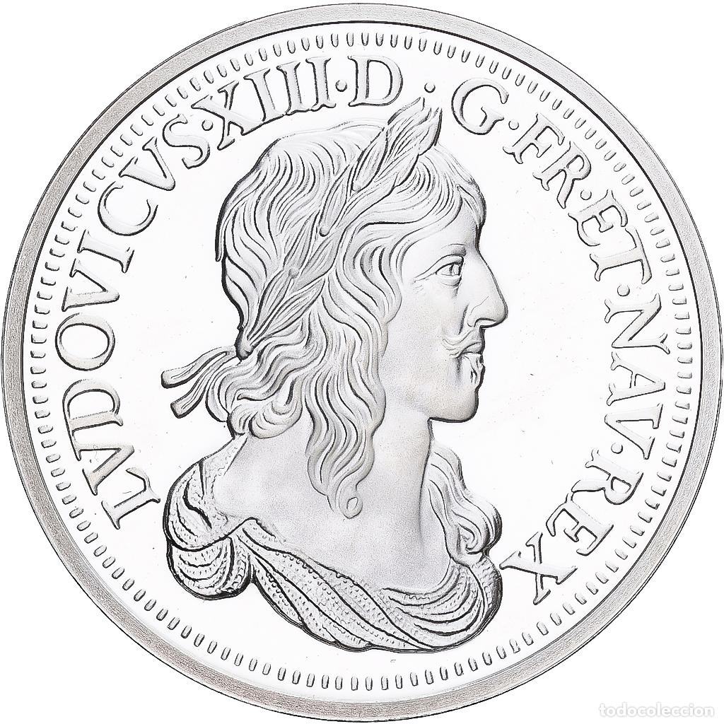 Medallas hist&oacute;ricas: [#1214029] Francia, medalla, Reproduction de l'Ecu de Warin, Louis XIII, 60 Sols, Plata