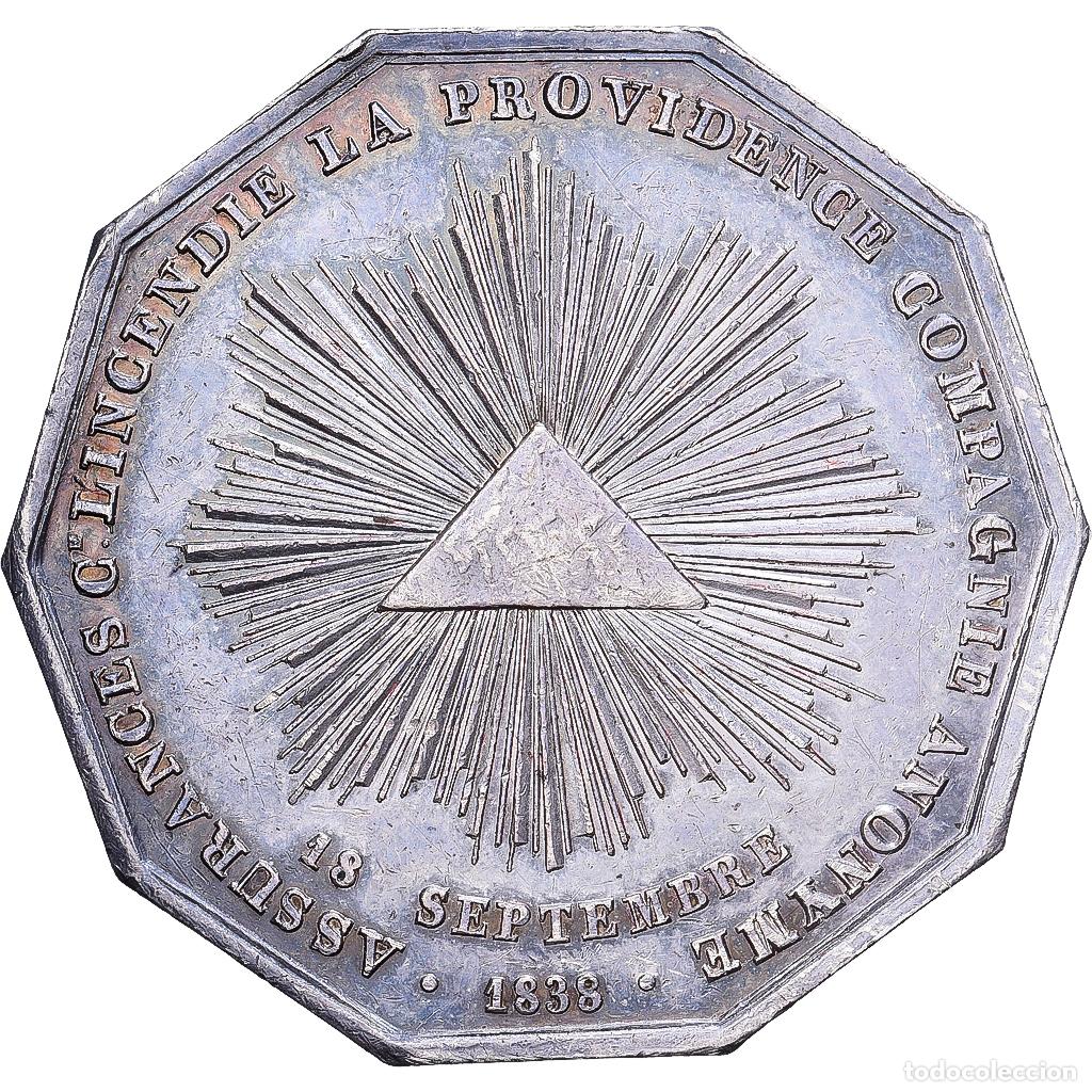 Medallas hist&oacute;ricas: [#1214358] Francia, zeton, Compagnie la Providence, Incendie, 1838, Plata, EBC