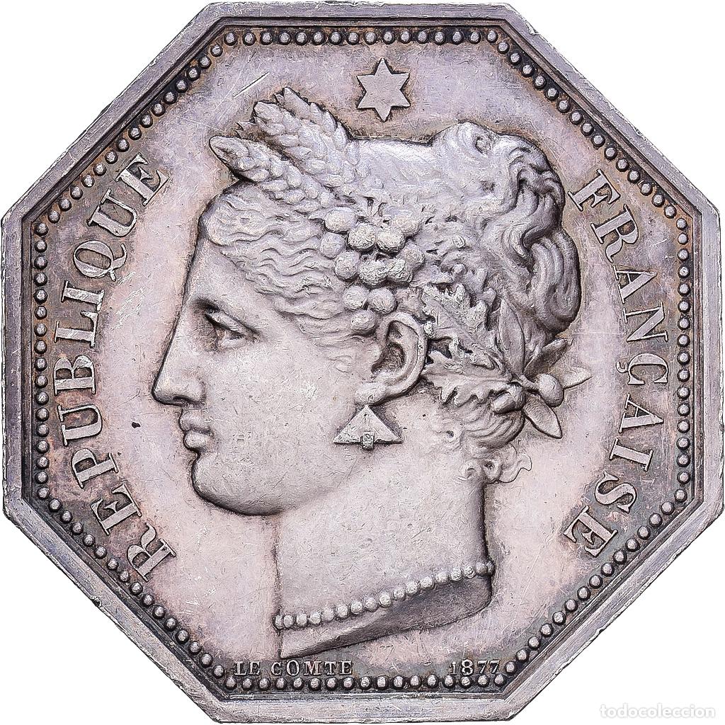 Medallas hist&oacute;ricas: [#1214328] Francia, zeton, Notaires de l'Arrondissement de Rouen, 1862, Plata, Lecomte