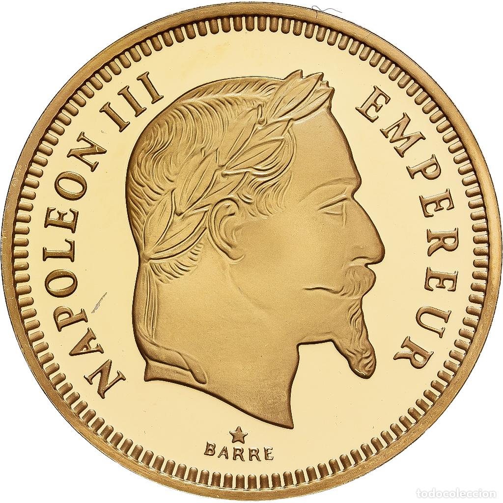 Medallas hist&oacute;ricas: [#1214224] Francia, medalla, Reproduction de la 100 Francs Or Napol&eacute;on III 1861, Copper