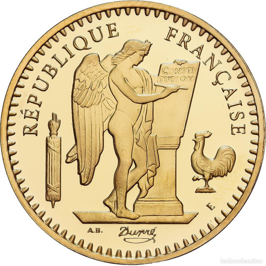 Medallas hist&oacute;ricas: [#1214227] Francia, medalla, Reproduction 50 Francs G&eacute;nie 1878, Copper Gilt, Prueba, FDC