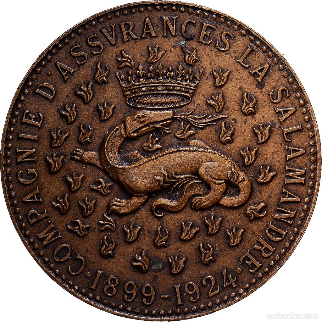 Medallas hist&oacute;ricas: [#1214349] Francia, medalla, Compagnie d'Assurances La Salamandre, 1924, Bronce, EBC