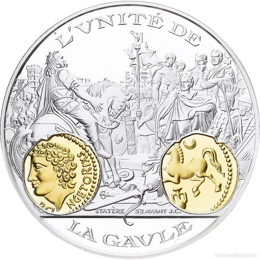 Medallas hist&oacute;ricas: [#1214054] Francia, medalla, Histoire Mon&eacute;taire, Stat&egrave;re Vercing&eacute;torix, Plata, FDC