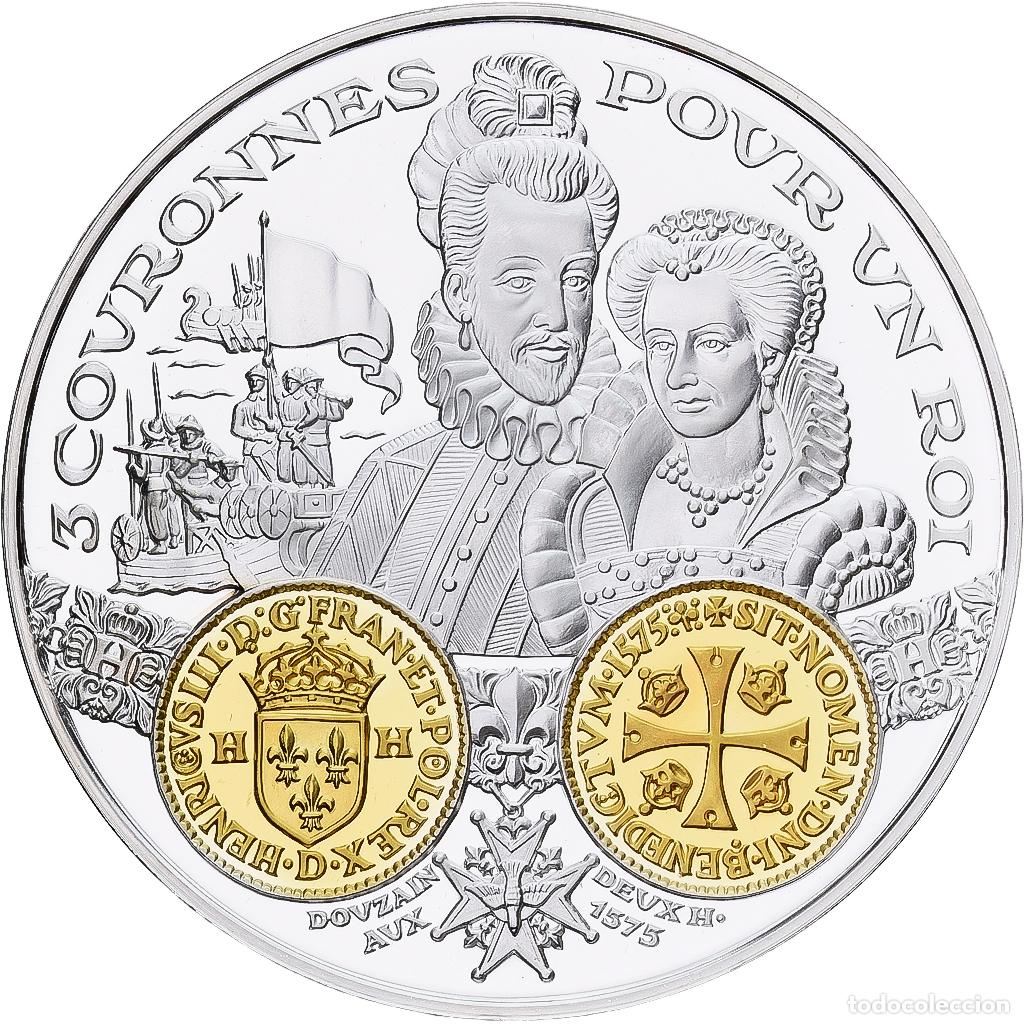 Medallas hist&oacute;ricas: [#1214060] Francia, medalla, Histoire Mon&eacute;taire, Douzain aux deux H, Plata, FDC
