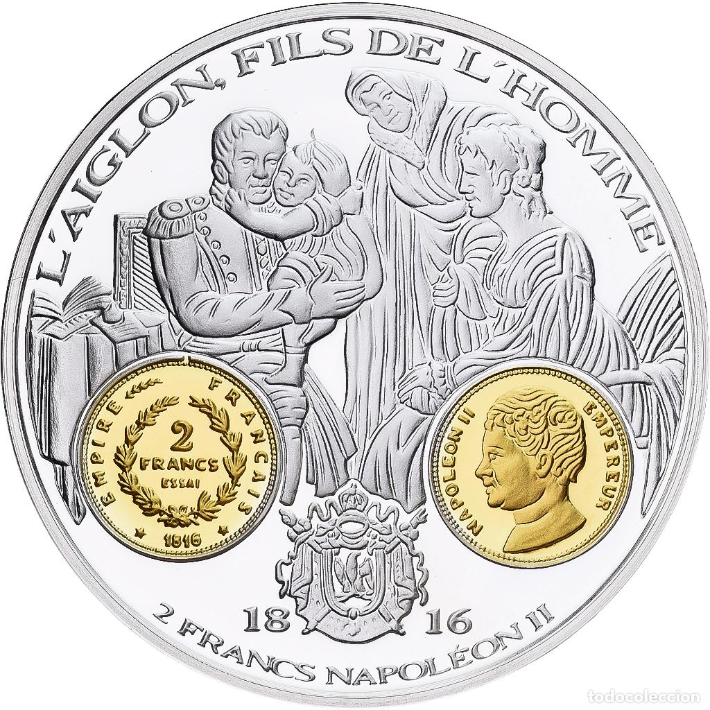 Medallas hist&oacute;ricas: [#1214068] Francia, medalla, Histoire Mon&eacute;taire, 2 Francs Napol&eacute;on II, Plata, FDC
