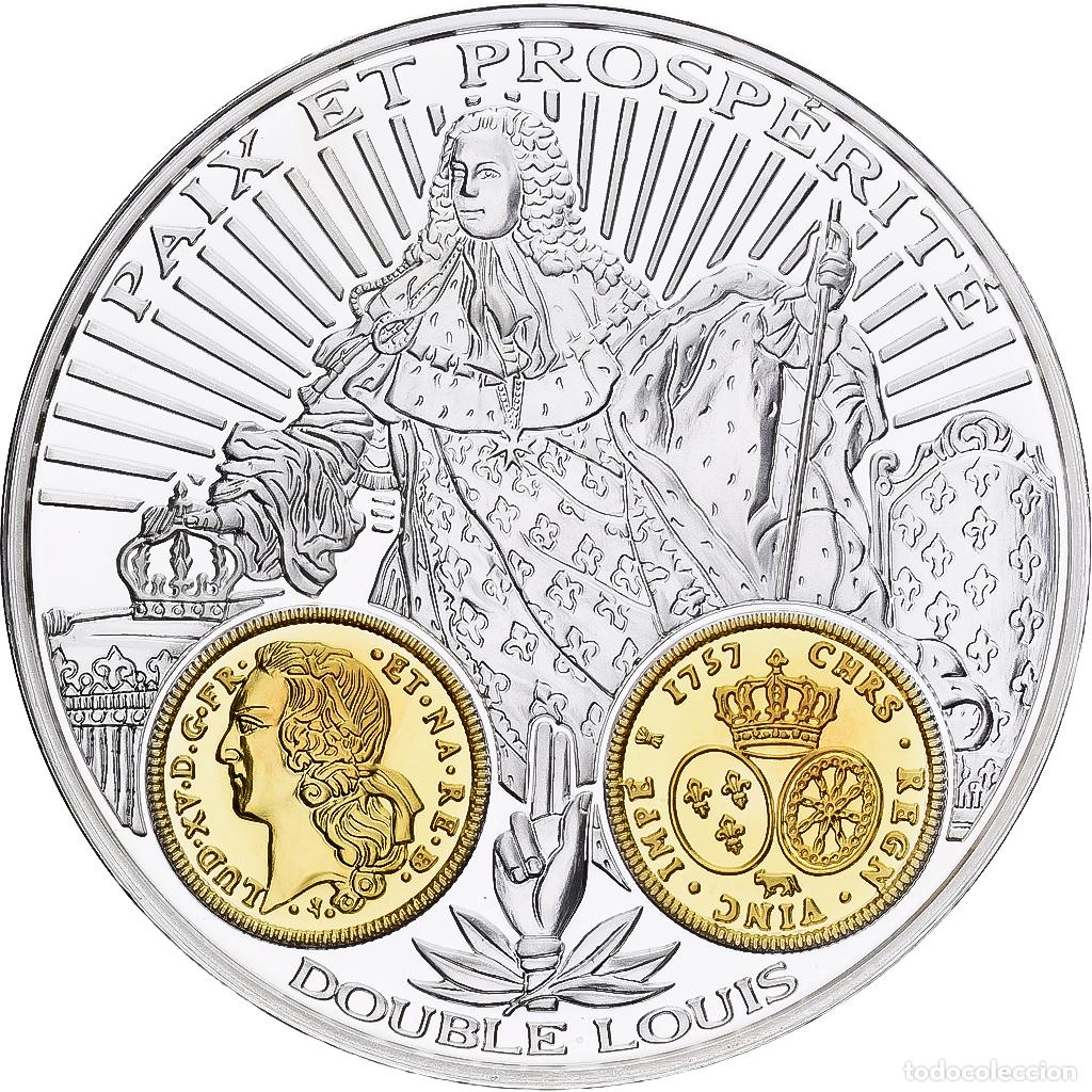 Medallas hist&oacute;ricas: [#1214075] Francia, medalla, Histoire Mon&eacute;taire, Double Louis, Plata, FDC