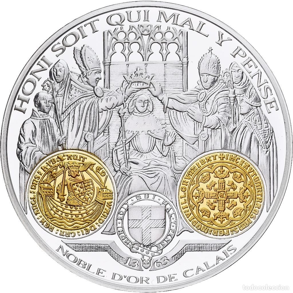 Medallas hist&oacute;ricas: [#1214076] Francia, medalla, Histoire Mon&eacute;taire, Noble d'Or de Calais, Plata, FDC