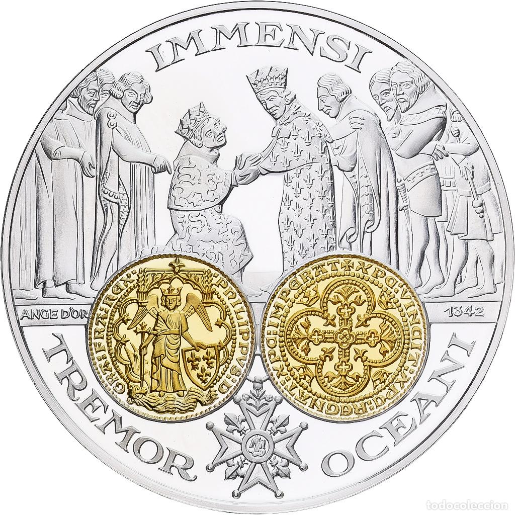 Medallas hist&oacute;ricas: [#1214079] Francia, medalla, Histoire Mon&eacute;taire, l'Ange d'Or, Plata, FDC