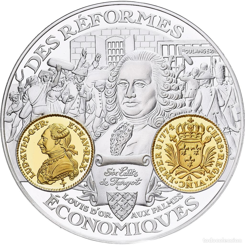 Medallas hist&oacute;ricas: [#1214081] Francia, medalla, Histoire Mon&eacute;taire, Louis d'Or aux Palmes, Plata, FDC