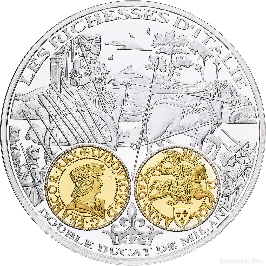 Medallas hist&oacute;ricas: [#1214084] Francia, medalla, Double Ducat de Milan, Plata, FDC