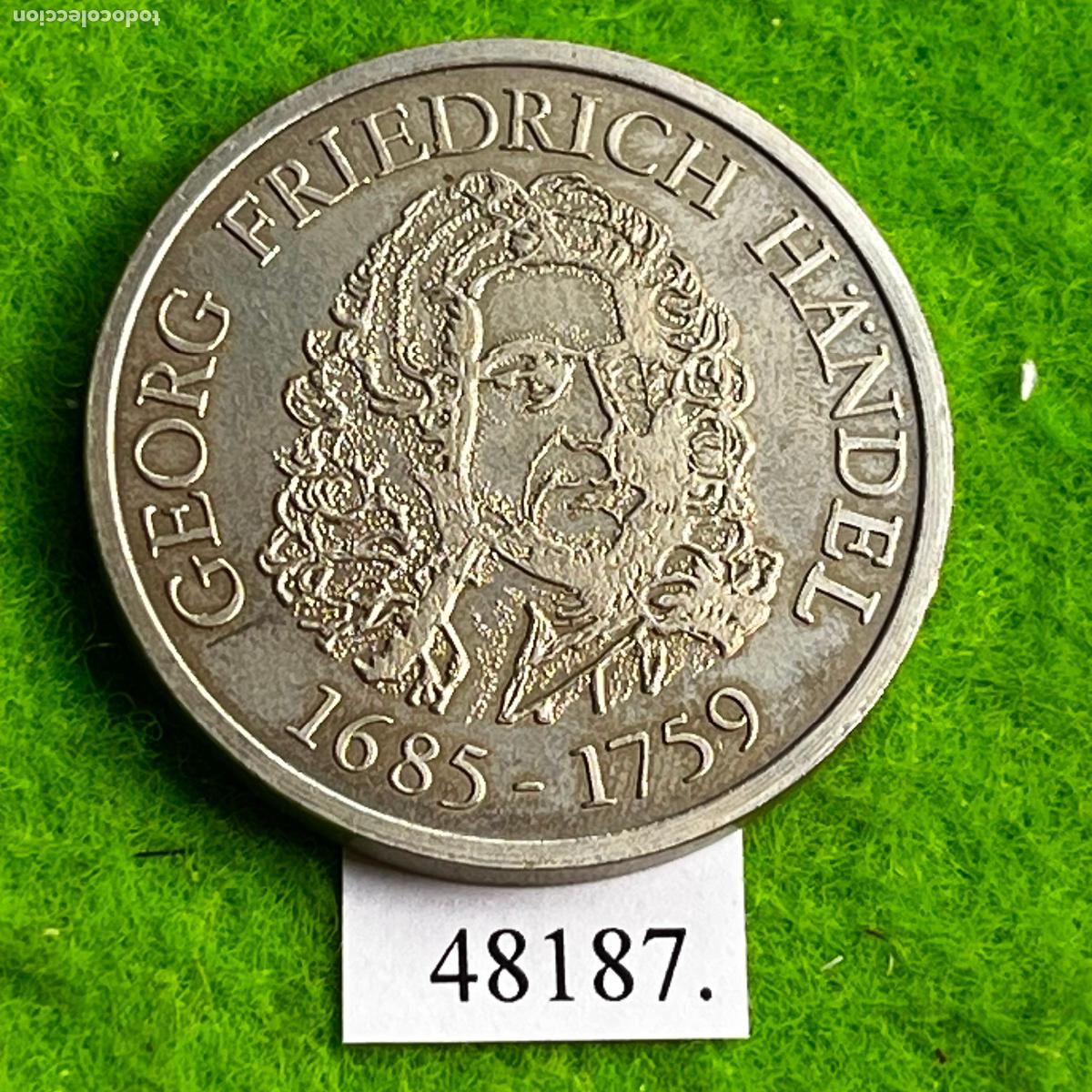 Medallas hist&oacute;ricas: Medalla Alemania comunista, Georg Friedrich H&auml;ndel 1685-1759, DDR , RDA