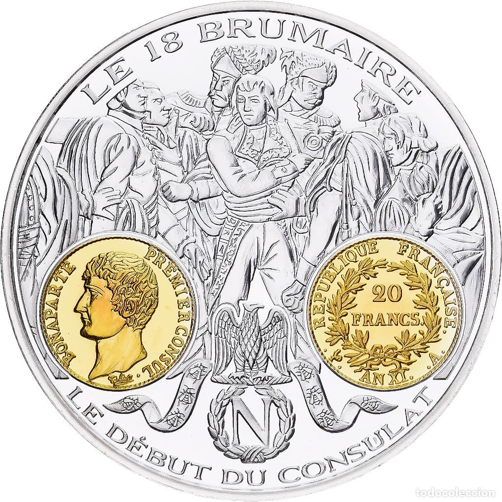 Medallas hist&oacute;ricas: [#1214093] Francia, medalla, Histoire Mon&eacute;taire, 20 Francs AN XI, Plata, FDC