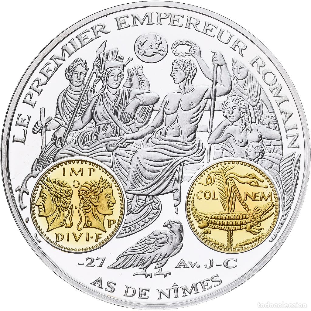Medallas hist&oacute;ricas: [#1214094] Francia, medalla, Histoire Mon&eacute;taire, As de Nimes, Plata, FDC