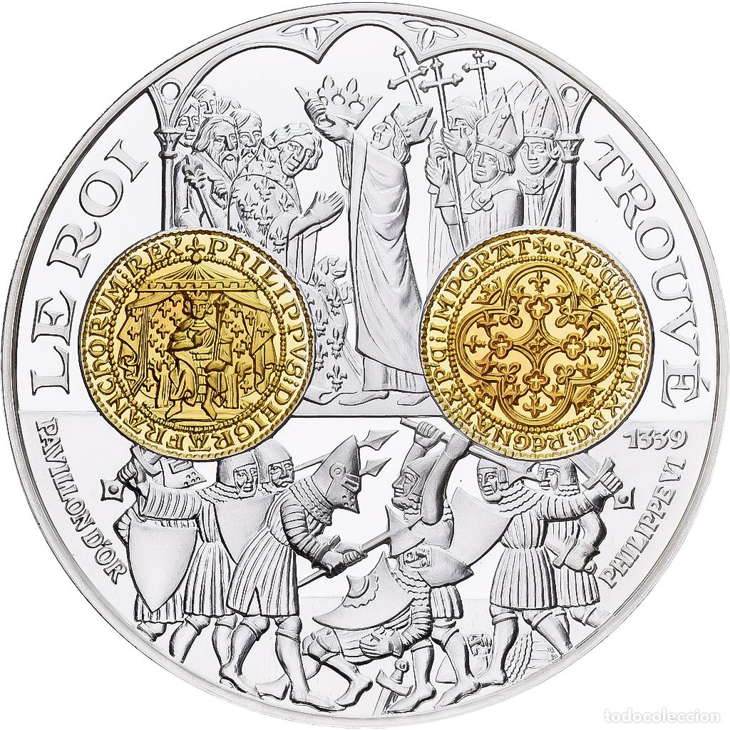 Medallas hist&oacute;ricas: [#1214102] Francia, medalla, Histoire Mon&eacute;taire, Pavillon d'Or, Plata, FDC