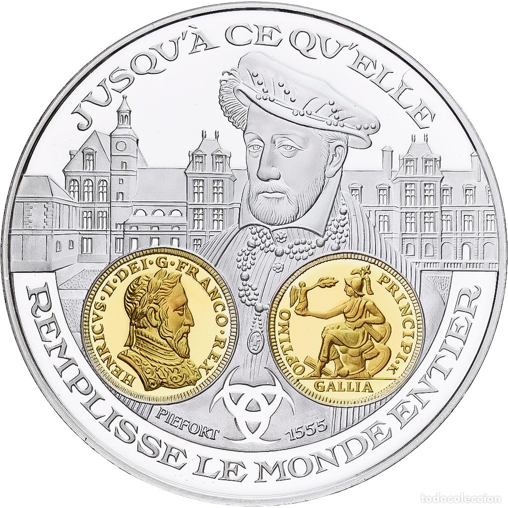 Medallas hist&oacute;ricas: [#1214103] Francia, medalla, Histoire Mon&eacute;taire, Henri II, Pi&eacute;fort, Plata, FDC