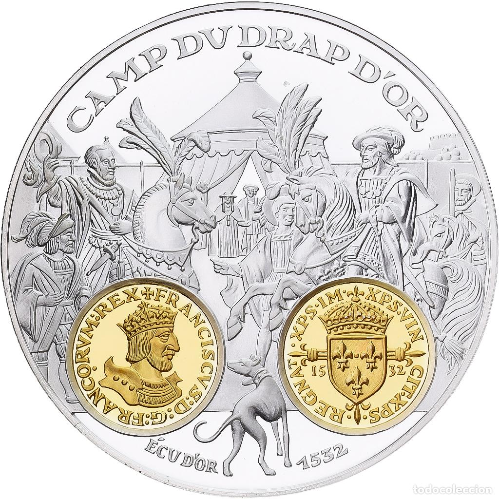 Medallas hist&oacute;ricas: [#1214105] Francia, medalla, Histoire Mon&eacute;taire, Ecu d'Or Fran&ccedil;ois Ier, Plata, FDC