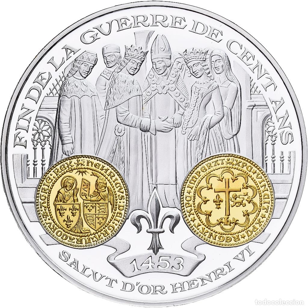 Medallas hist&oacute;ricas: [#1214110] Francia, medalla, Histoire Mon&eacute;taire, Salut d'Or Henry VI, Plata, FDC