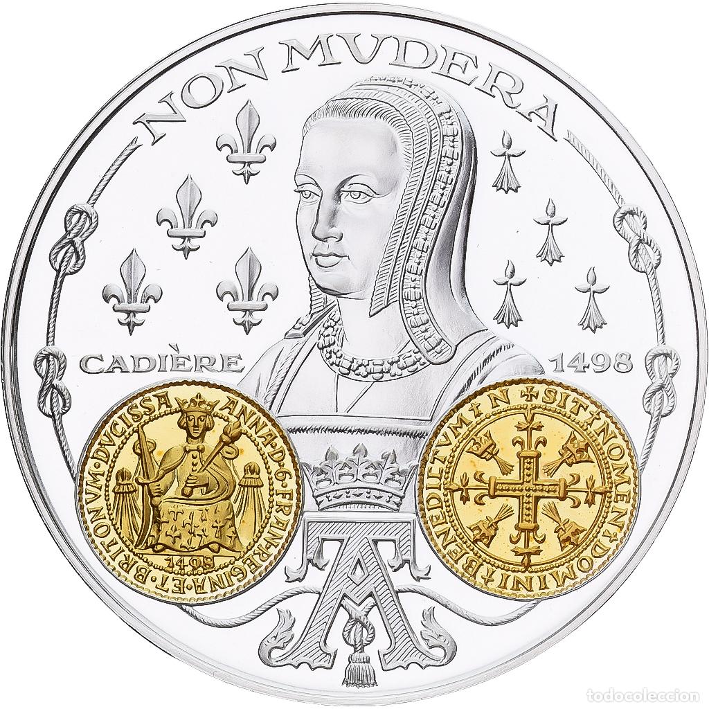 Medallas hist&oacute;ricas: [#1214117] Francia, medalla, Histoire Mon&eacute;taire, Cadi&egrave;re d'Anne de Bretagne, Plata, FDC