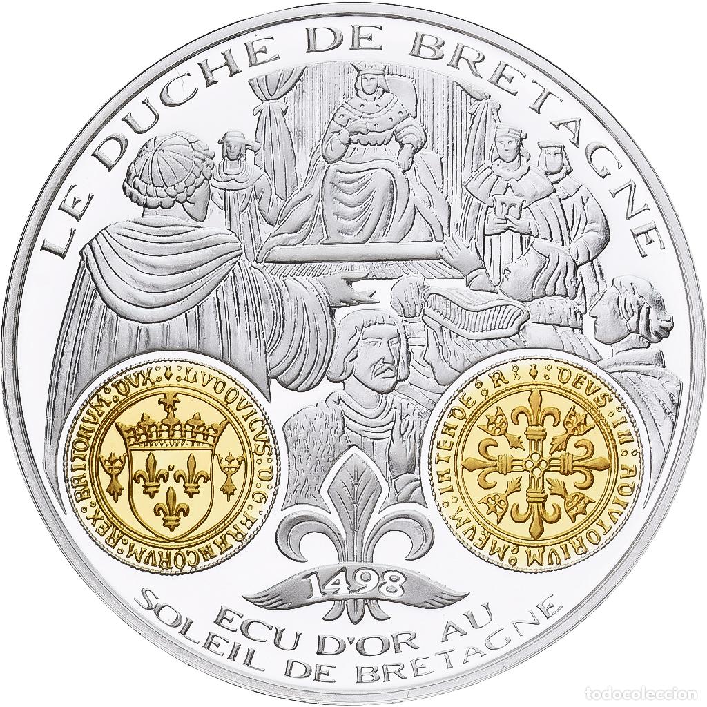Medallas hist&oacute;ricas: [#1214113] Francia, medalla, Histoire Mon&eacute;taire, Ecu d'Or au Soleil, Plata, FDC