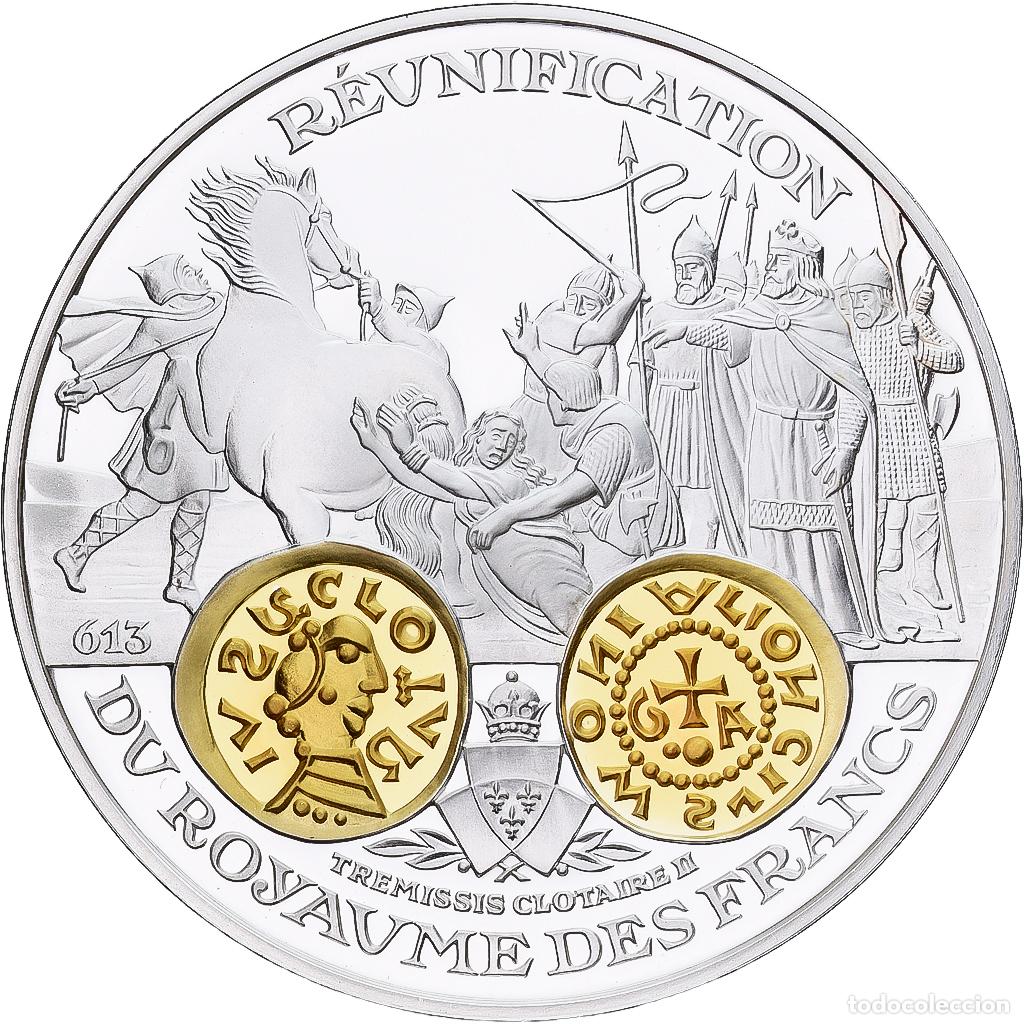 Medallas hist&oacute;ricas: [#1214129] Francia, medalla, Histoire Mon&eacute;taire, Tr&eacute;missis, Clotaire, Plata, FDC