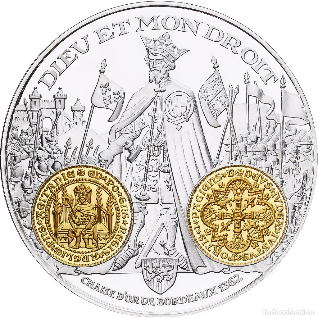 Medallas hist&oacute;ricas: [#1214124] Francia, medalla, Histoire Mon&eacute;taire, Chaise d'Or, Plata, FDC