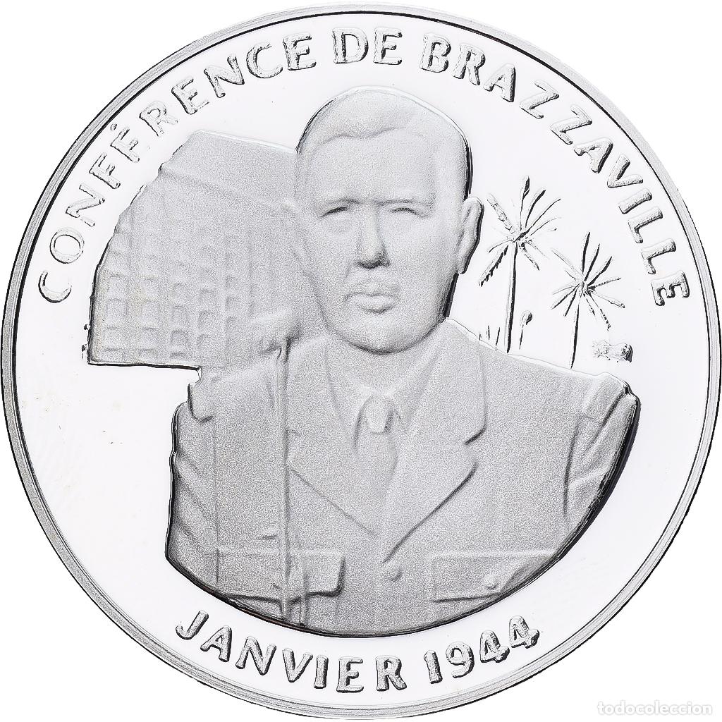 Medallas hist&oacute;ricas: [#1214152] Francia, medalla, Conf&eacute;rence de Brazzaville, Janvier 1944, Plata, FDC