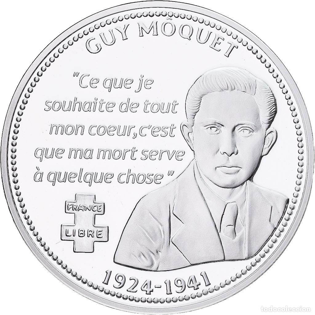Medallas hist&oacute;ricas: [#1214150] Francia, medalla, Seconde Guerre Mondiale, Guy Moquet, Plata, FDC