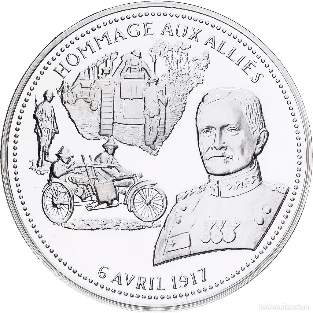 Medallas hist&oacute;ricas: [#1214149] Francia, medalla, Centenaire Premi&egrave;re Guerre Mondiale, Hommage aux Alli&eacute;s